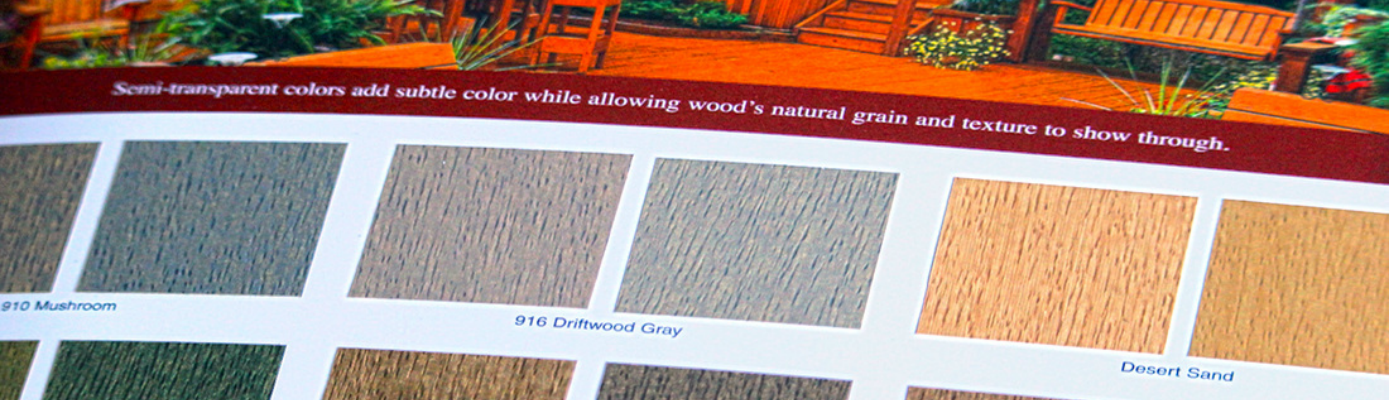 Wood Stain Finish Color Cards